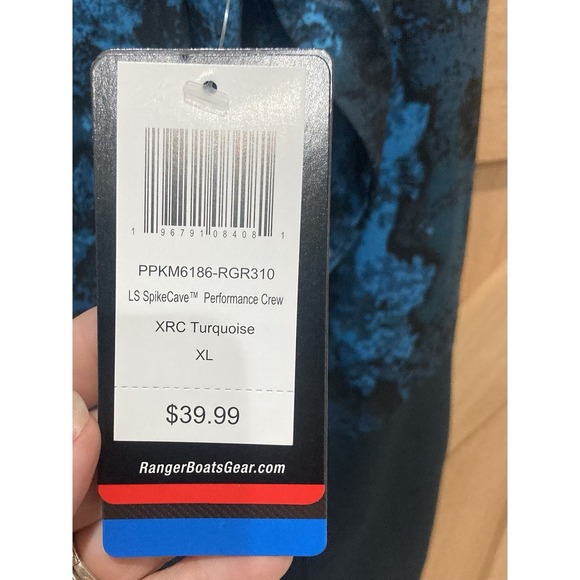NWT Ranger Boats Performance Crew Long Sleeve Size XL Turquoise Stretch NEW - Picture 8 of 10
